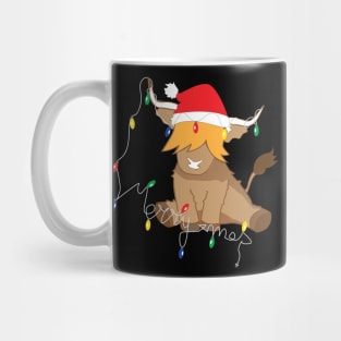 Cute highland cow christmas t shirt Mug